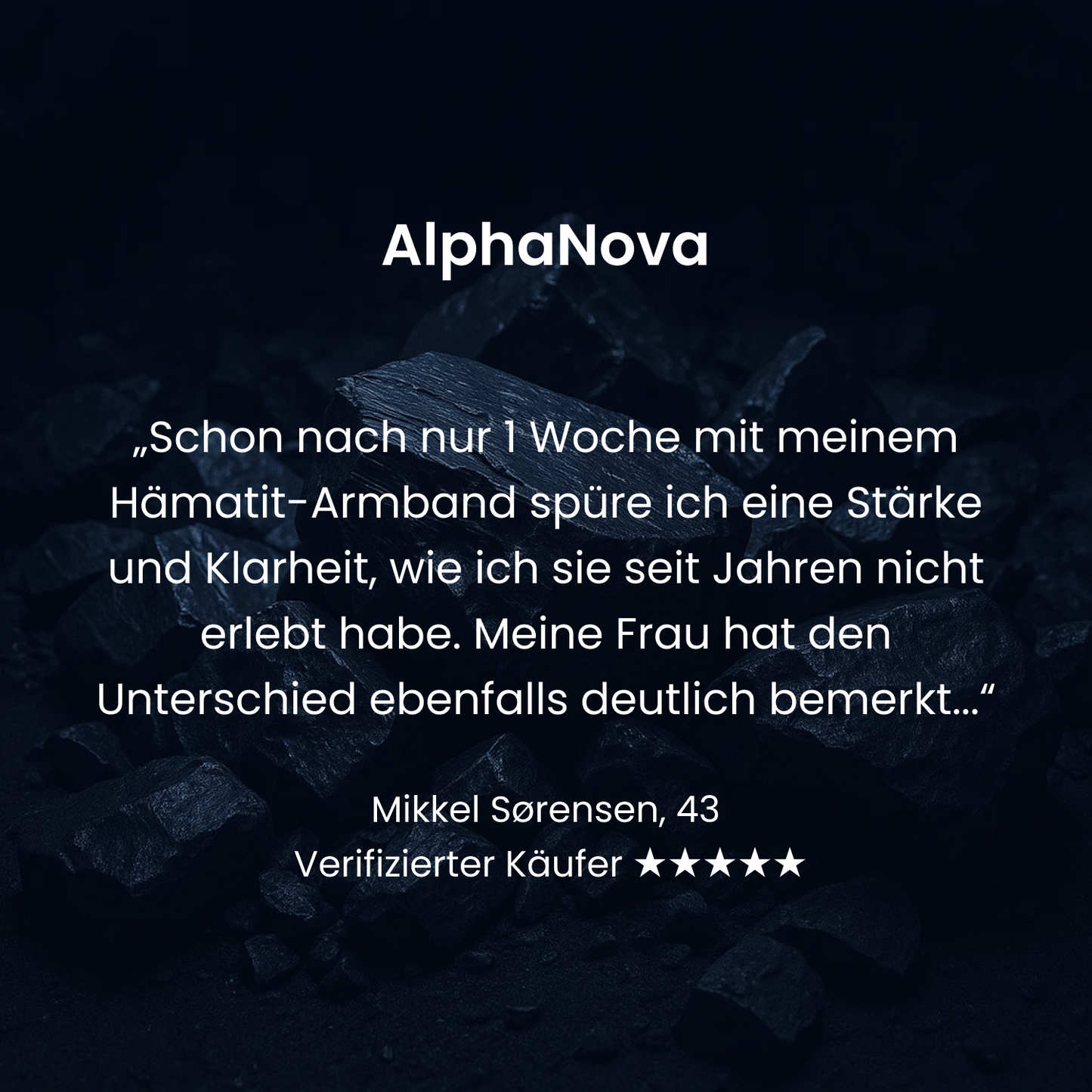 AlphaNova Hämatit-Armband