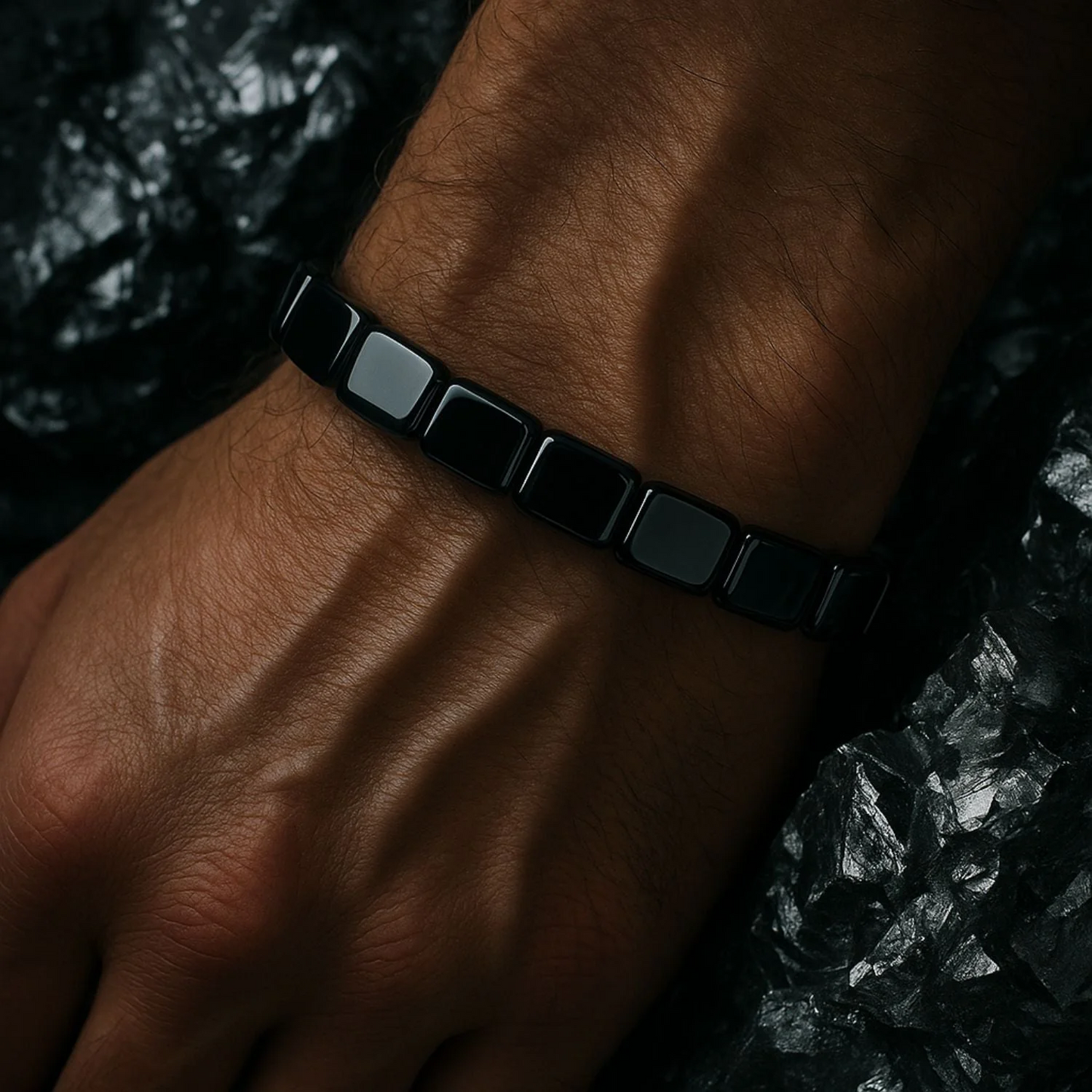 AlphaNova Hämatit-Armband