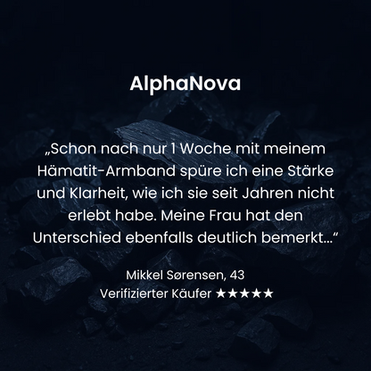 AlphaNova Hämatit-Armband